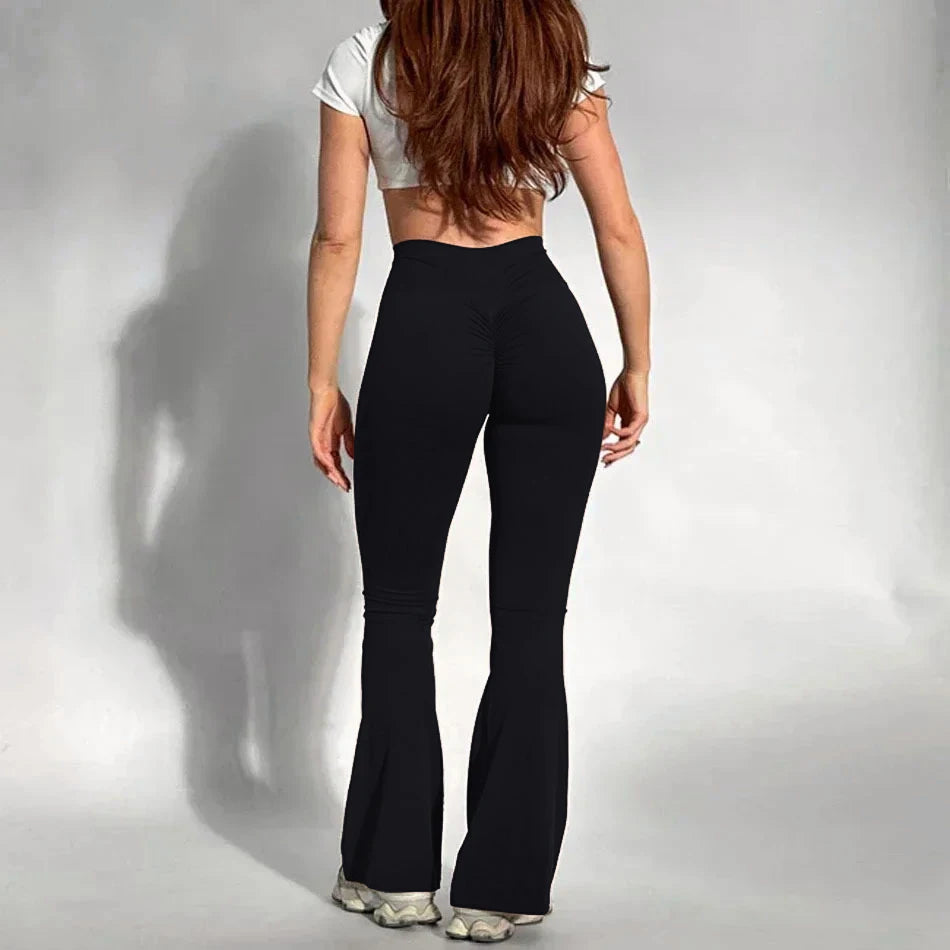 Women's High-Waisted Flare Leggings